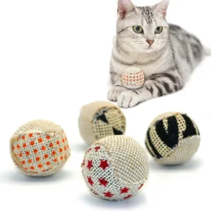 Mighty Cat 4 Pack Hessian Balls